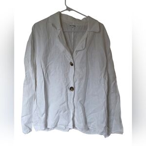 Reformation 2 Button White Linen Blazer Size XL EUC